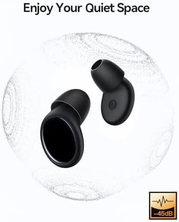 Ear Plugs for Sleeping 45dB Noise Cancelling Ear Plugs for Noise Reduction & Snoring, Concerts, Earplugs for Sleep, Sider Sleepers Airplane, Silicone Earplugs Reusable Concert Ear Plug +8Tip Black - Image 5