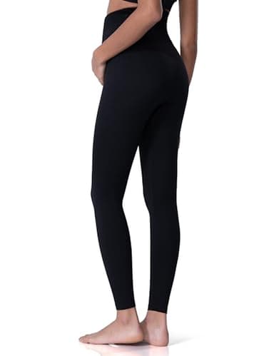 POSHDIVAH Women's Maternity Leggings Over The Belly Pregnancy Yoga Pants Active Wear Workout Leggings Black Medium - Image 4
