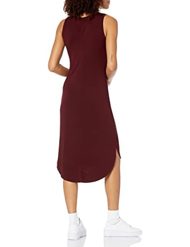 Amazon Essentials Women's Jersey Regular-Fit Sleeveless v-Neck Midi Dress (Previously Daily Ritual), Dark Red, XX-Large - Image 2