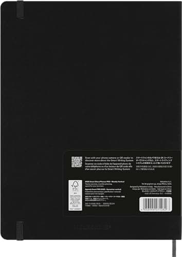 Moleskine 12 Month 2025 PRO Smart Weekly Vertical Planner, Hard Cover, XL (7.5" x 9.5") Black - Compatible with Moleskine Pen+ (Sold Separately) & App - Image 9