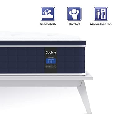 Coolvie 12 Inch King Size Mattress, Hybrid King Mattress in a Box, 3 Layer Premium Foam with Pocket Springs for Motion Isolation and Pressure Relieving, Medium Firm Feel, 100-Night Trial - Image 5