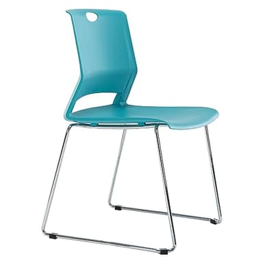 Sidanli Blue Stacking Chairs-Set of 4 - Image 4