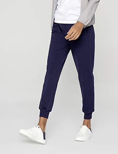 AJISAI Women's Petite Joggers Pants with Pockets Drawstring Sweatpants for Running Workout Lounge Wear Navy 25" XS - Image 4