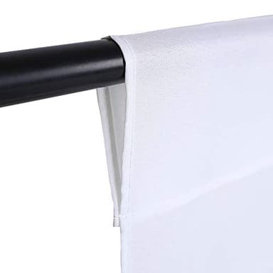 GFCC 8FTX10FT White Backdrop Background for Photography Photo Booth Backdrop for Photoshoot Background Screen Video Recording Parties Curtain - Image 2