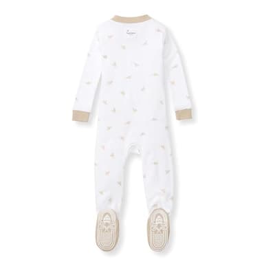 Burt's Bees Baby Baby Boy's Sleeper PJs, 100% Organic Cotton, One-Piece Footie, Zip Up Jumpsuit, Snug Fit Pajamas, Golden Bee, 12 Months - Image 2