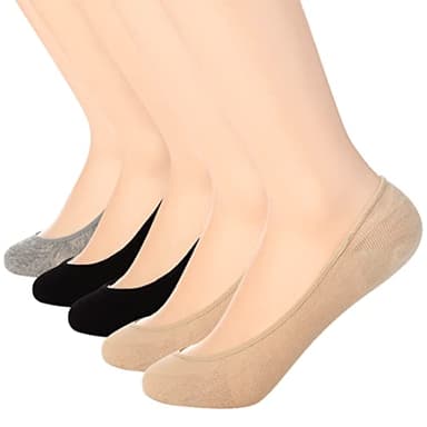 Toes Home No Show Socks Womens, Ultra Low Cut Liners Non Slip Footies for Flats Hidden Invisible Boat Summer 5 Pairs - Image 7
