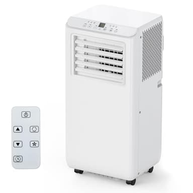Portable Air Conditioners 10,000 BTU, Quiet Operation with Remote Control, Cools Rooms Up to 450 Sq. Ft, Portable AC Unit for Office Dorm Rooms, White - Image 1