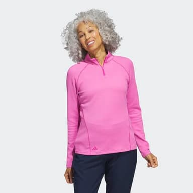 adidas Women's Standard Quarter Zip Pullover, Lucid Fuchsia, Medium - Image 3