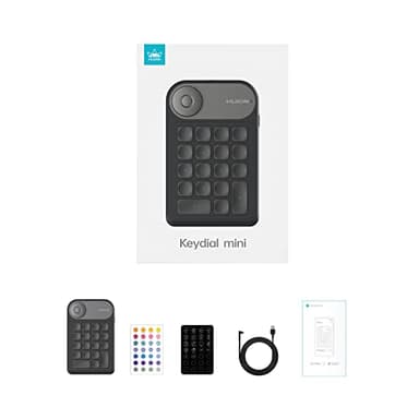 HUION Keydial Mini Bluetooth Programmable Keypad with Dial 5 Keys Anti-ghosting 18 Customized Keys, Wireless Shortcut Keyboard for Drawing Tablet, PC, MacBook, Surface Pro, Laptops - Image 9