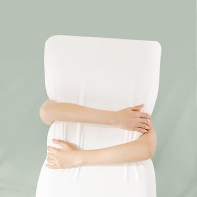 Moccabebe Memory Foam Pillow with Cooling Cover, Bed Pillow for Sleeping, Medium Pillow for Back/Side/Stomach Sleepers, Queen Size - Image 1