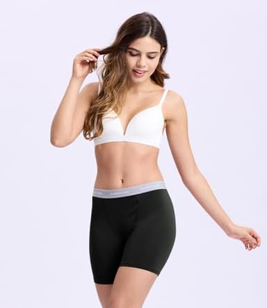 BAMBOO COOL Womens Boxer Briefs Boy Shorts Soft Stretch Panties for Women, 5-Pack - Image 6