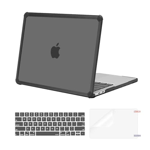 MOSISO Compatible with MacBook Pro 13 inch Case M2 2025-2016 A2338 M1 A2251 A2289 A2159 A1989 A1708 A1706, Anti-Cracking Heavy Duty Plastic TPU Bumper Hard Case&Keyboard Skin&Screen Film, Gray - Image 1