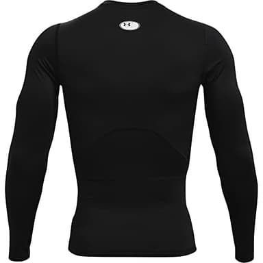 Under Armour Men's Armour HeatGear Compression Long-Sleeve T-Shirt , Black (001)/White, X-Large - Image 5