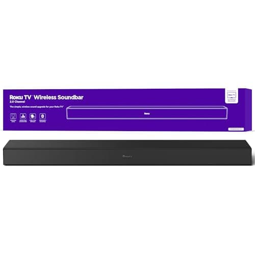 Roku TV Wireless Soundbar, Soundbar Exclusively for RokuTV with Enhanced Stereo Sound, Clear Dialogue, and Simple Wireless Setup - Image 1