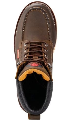 SUREWAY 6” Mens Heavy Duty Steel/Composite/Soft Toe Work Boots for Men,Goodyear Welt,Extremely Comfortable Durable Proved,Superior Oil/Slip Resistant,Thicker Leather,Wedge Sole,Moc Toe Work - Image 2