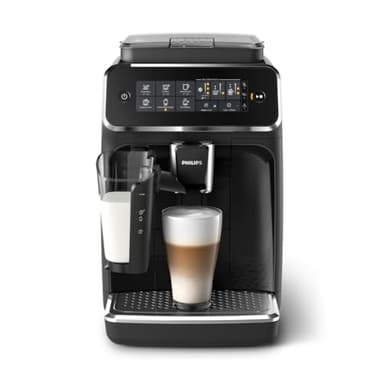 Philips 3200 Series Fully Automatic Espresso Machine, LatteGo Milk Frother, 5 Coffee Varieties, Intuitive Touch Display, 100% Ceramic Grinder, AquaClean Filter, My Coffee Choice, Black (EP3241/54) - Image 1
