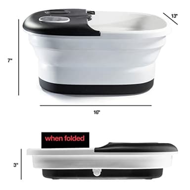 Medical king Foot Spa with Heat and Massage and Jets Includes A Remote Control A Pumice Stone Collapsible Massager with Bubbles and Vibration - Image 7