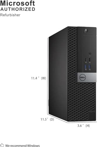 Dell Optiplex 5050 SFF PC Desktop Computer PC Setup, 24" FHD Monitor, Intel i5-7500 3.4GHz, 16GB RAM, 256GB SSD, Keyboard, Mouse, USB WiFi, Win 10 Pro(Renewed) - Image 6