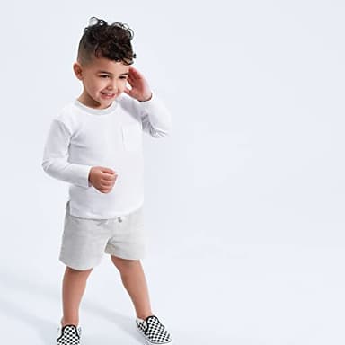 Gerber Boys Toddler 3-Pack Long Sleeve Pocket Tees, Blue Stripes & Solids, 5T - Image 5