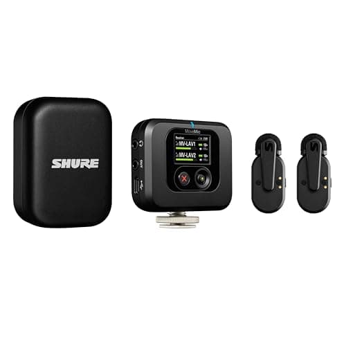 Shure MoveMic Two Kit - Pro Wireless Lavalier Microphones with Camera Receiver for DSLRs, iPhone, Android, Mac & PC, 2 Bluetooth Mini Mics, 24 Hours Charge, IPX4, Portable Clip Lavs (MV-Two-KIT-Z7) - Image 1