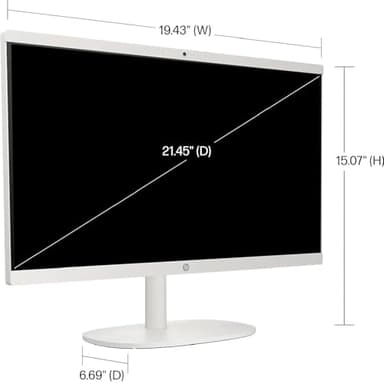 HP 2025 New 22 Inch All-in-One Business Desktop • 20GB RAM • 1TB PCIe SSD • Ultra-Quiet Design • Intel CPU • Microsoft Office Trial • Wi-Fi 6 • White KB & Mouse • WOWPC Recovery USB • Windows 11 - Image 4