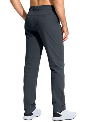 Pudolla Men's Golf Pants Stretch Classic Fit Work Dress Pants 32 Lightweight Quick Dry Casual Slacks Trousers with Pockets(Iron Grey 34Wx32L) - Image 2