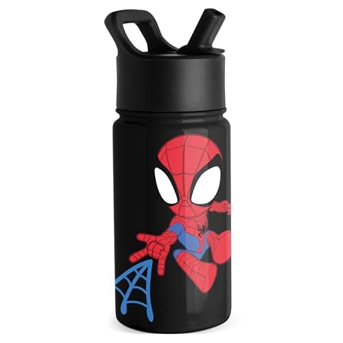 Simple Modern Kids Summit Water Bottle with Straw Lid | Marvel Spider Man 14oz Stainless Steel Cup Insulated Tumbler for Toddlers, Boys, School | Spidey Kid - Image 1