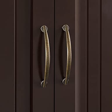 Yaheetech Over The Toilet Storage with 2 Doors & Adjustable Shelf, Free Standing Toilet Rack Wooden Space-saving Collect Cabinet, Bathroom Furniture, 9Dx24.5Wx66H Inches, Espresso - Image 8
