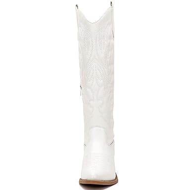 GLOBALWIN White Cowboy Boots for Women Knee High Boots Western Embroidered Cowgirl Boots 8M - Image 4