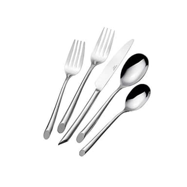 Towle Living Wave Flatware Service for 4, 20 Piece Set, 18/0 Stainless Steel, Silverware Set - Image 2