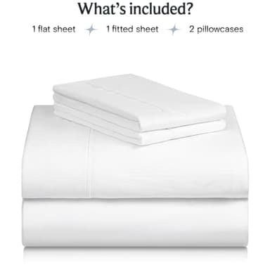 LuxClub 4 PC Queen Sheet Set, Bed Sheets Queen Size, Deep Pockets Wrinkle Free Cooling Bed Sheets Machine Washable Hotel Bedding Silky Soft - White Queen - Image 2