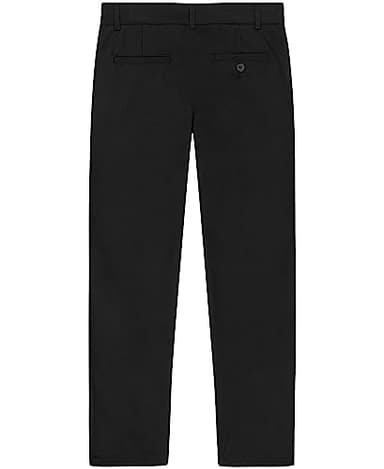 Nautica Boys' School Uniform Flat Front Twill Pant, Black, 10 - Image 2