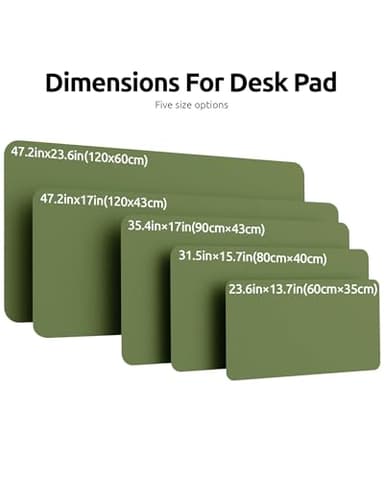 YSAGi Leather Desk Pad Protector, Office Desk Mat, Large Mouse Pad, Non-Slip PU Leather Desk Blotter, Laptop Desk Pad, Waterproof Desk Writing Pad for Office and Home (Green, 47" x 17") - Image 4