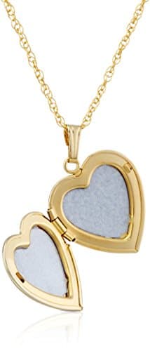 Amazon Essentials 14k Yellow Gold-Filled Engraved Flowers Heart Locket, 18" (previously Amazon Collection) - Image 2