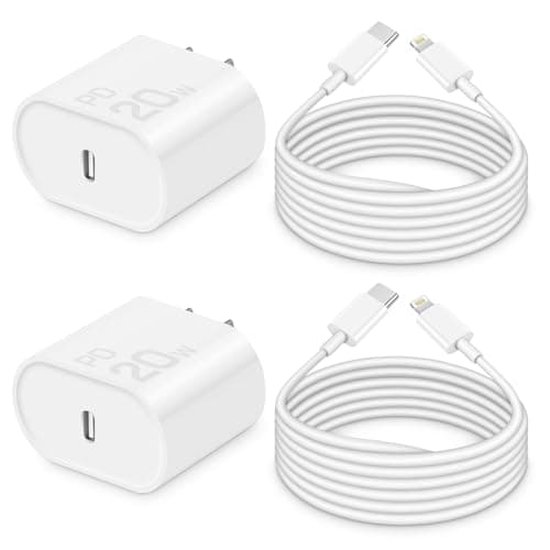 i Phone Charger 10Ft Fast Charging, MFi-Certified, 20W PD Block with 10Ft Cable, Type C Travel Plug & Cord for i Phone 14/13/12/11, i Pad & More [2 Pack] - Image 1
