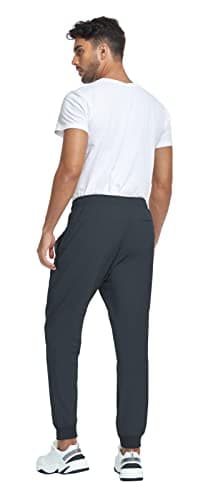 GAXIDES Sweatpants for Mens Joggers Lightweight Quick Dry Baggy Relaxed Fit Athletic Workout Track Hiking Elastic Pants with 3 Zipper Pockets Coldgrey XL/30 - Image 3