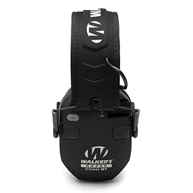 WALKER'S Razor Electronic Quad Muff w/ Bluetooth | 4 Mics 360-Degree Sound Capture 23dB NRR Hearing Protection Range Shooting Earmuffs w/ 2 AAA Batteries, Black - Image 6