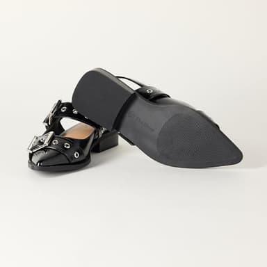 The Drop Women's Evie Moto Pointed Toe Flat, Black, 11 - Image 4