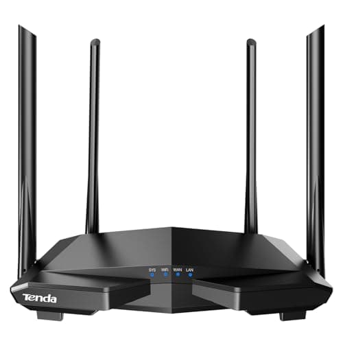 Tenda AC1200 Smart WiFi Router, High Speed Dual Band Wireless Internet Router with Smart APP, 4 x 100 Mbps Fast Ethernet Ports, Supports Guest WiFi, Access Point Mode, IPv6 and Parental Controls(AC6) - Image 1