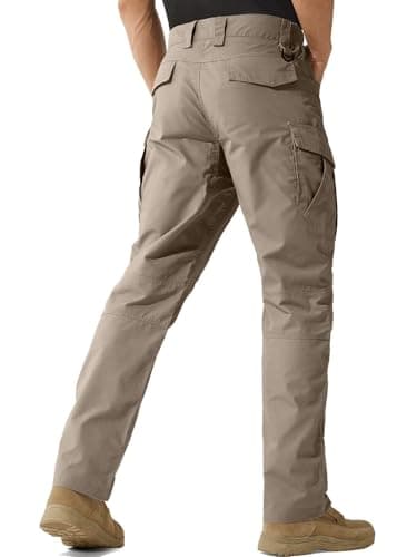 FREE SOLDIER Men's Water Resistant Pants Relaxed Fit Tactical Cargo Work Pants with Multi Pocket - Image 3