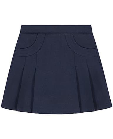 Nautica Girls' School Uniform Pleated Scooter with Pockets, Navy, 10 - Image 1
