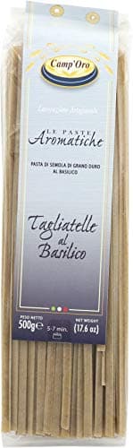 Camp'Oro Le Aromatiche: Basil-Infused Tagliatelle Italian Pasta - 17.6 Ounce (Flavorful and Authentic) - Image 1