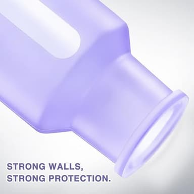 yahaa Silicone Clear Travel Bottles for Toiletries,Leak Proof Squeezable Travel Size Containers,TSA-compliant Travel Essentials,2oz,4 Pcs,purple - Image 3
