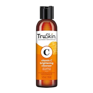 TruSkin Vitamin C Cleanser for Face - Brightening Face Wash with Vitamins C & E, Rosehip Oil, Aloe Vera and MSM - Deep Clean and Refresh for Radiant, Healthy-Looking Skin, 4 fl oz - Image 1