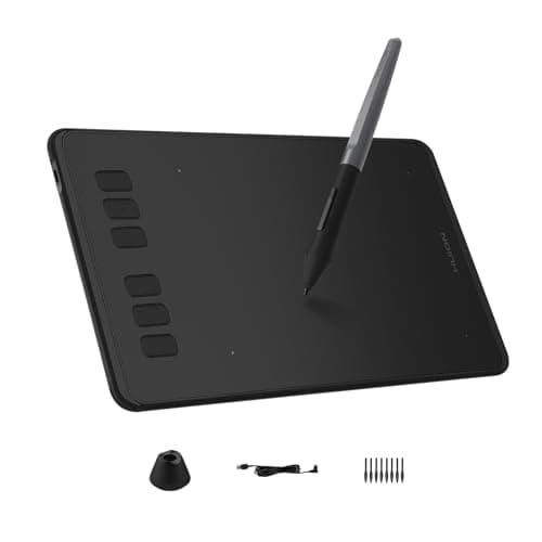 HUION Inspiroy H640P Drawing Tablet, 6x4 inch Digital Art with Battery-Free Stylus, 8192 Pen Pressure, 6 Hot Keys, Graphics Tablet for Drawing, Writing, Design, Teaching, Work with Mac, PC & Mobile - Image 1