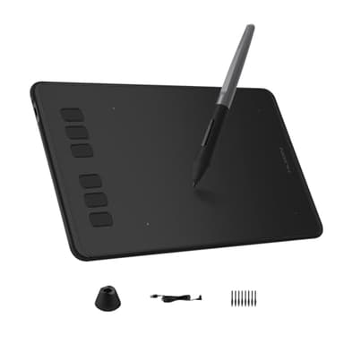 HUION Inspiroy H640P Drawing Tablet, 6x4 inch Digital Art with Battery-Free Stylus, 8192 Pen Pressure, 6 Hot Keys, Graphics Tablet for Drawing, Writing, Design, Teaching, Work with Mac, PC & Mobile - Image 1