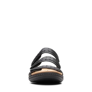 Clarks Collection Women's Laurieann Cove flats-sandals, Black Leather, 7.5 Medium US - Image 4