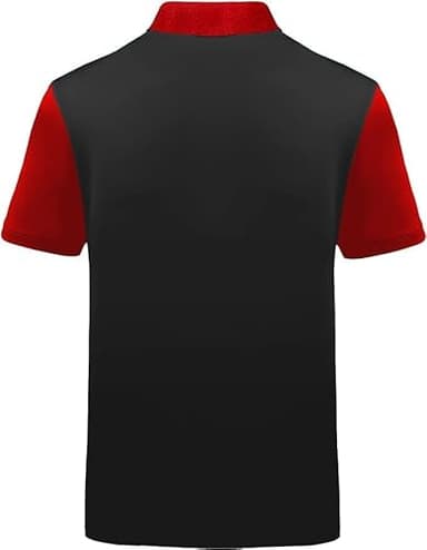 ZITY Mens Golf Shirt Short Sleeve Sport Moisture Wicking Performance Print Golf Polo Shirts for Men Collared Casual T-Shirt Red White Black Medium - Image 3