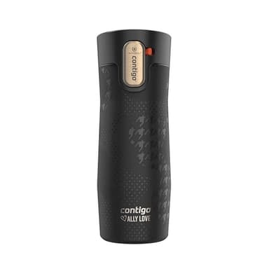 Contigo x Ally Love Stainless Steel Vacuum-Insulated Travel Mug with Autoseal and Easy Clean Lid, Spill-proof, Keeps Drinks cold 24 hrs & hot for 11 hrs, BPA Free, 16oz., West Loop 3.0, Licorice - Image 1