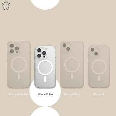 PopSockets iPhone 15 Pro Case with Round Phone Grip Compatible with MagSafe, Phone Case for iPhone 15 Pro, Wireless Charging Compatible - Black Translucent - Image 6